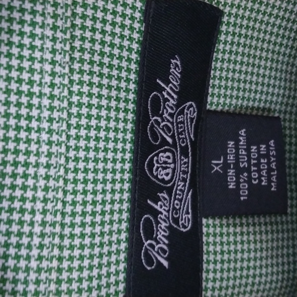 Brooks Brothers Country Club XL Supima Cotton Puppytooth Pattern Shirt - Picture 4 of 9